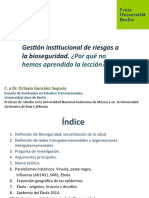 Gestión Institucional de Riesgos A La Bioseguridad. ¿Por Qué No Hemos Aprendido La Lección