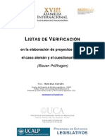 Parlamento Aleman - Cuestionario Azul - GERVAN - Checklist - Listas de Verificacion - Derecho Parlamentario - Modernización Parlamentaria