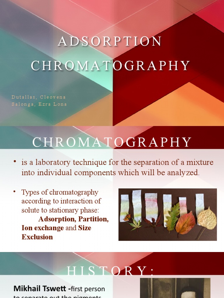 Adsorption Chromatography Dutallas Salonga PDF Chromatography