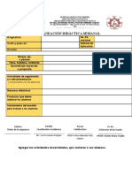 Planeación Didáctica Semanal