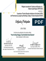 Certificate for Jolina Valdez for _EVALUATION FORM            ..._ (1)