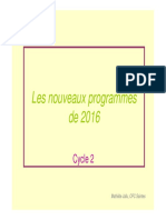 Présentation Nouveaux Programmes 2016 Cycle 2 1