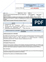 Acta de Reunión Sala Situacional Enero y Febrero