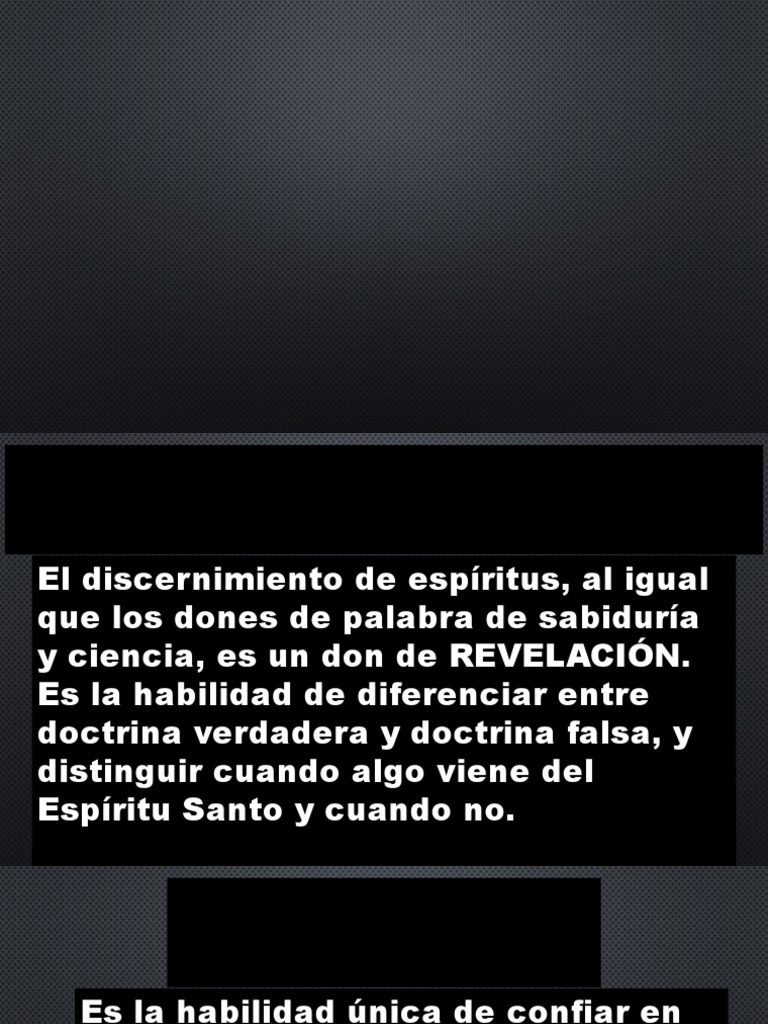 Don del Discernimiento Espiritual | PDF | espíritu Santo | Creencia ...