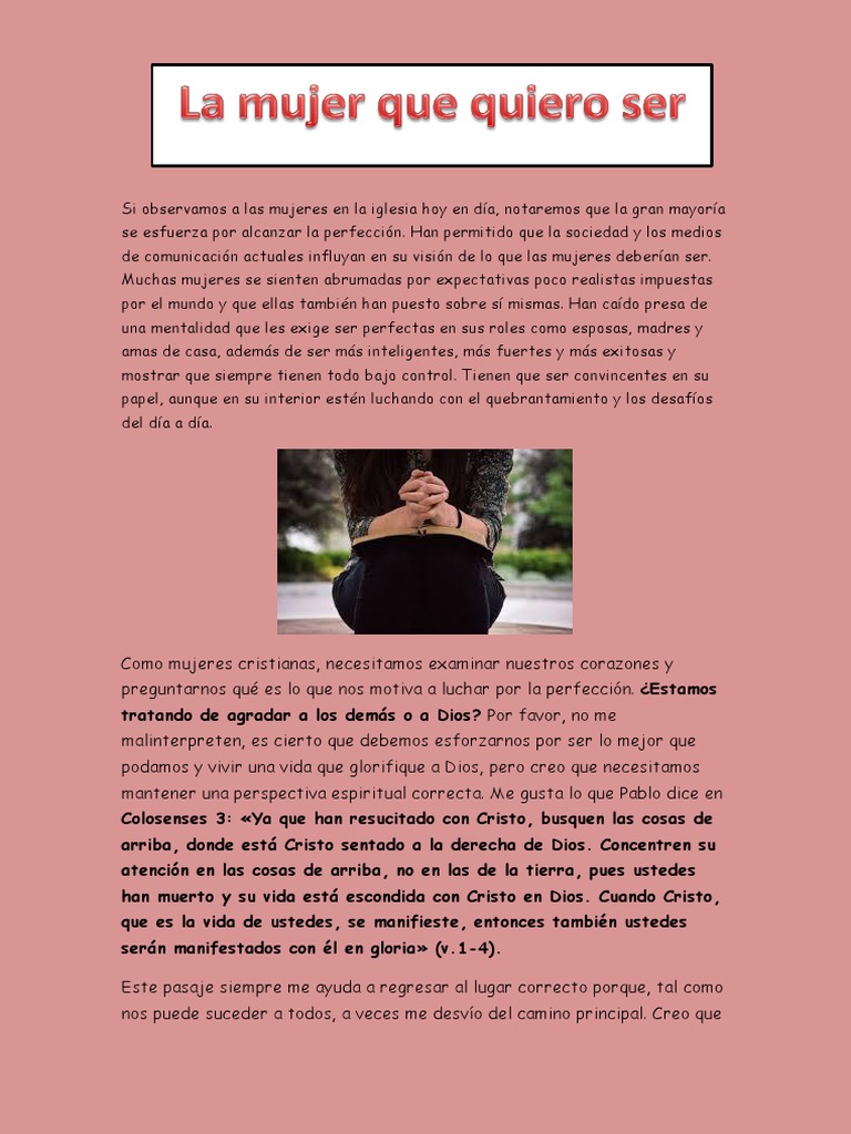 La mujer que quiero ser en Cristo | PDF