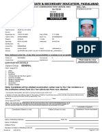 Roll No. Form No.: Private Admission Form S.S.C. Examination First Annual 2023 9th FRESH