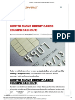 How To Clone Credit Cards Dumps Cashout PDF