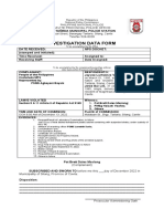 Investigation Data Form: Cavite Provincial Police Office Telefax 524-8328