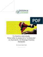 La América Reinventada. Notas Sobre La Utopía de La "Civilización" en Argirópolis, de Domingo Faustino Sarmiento