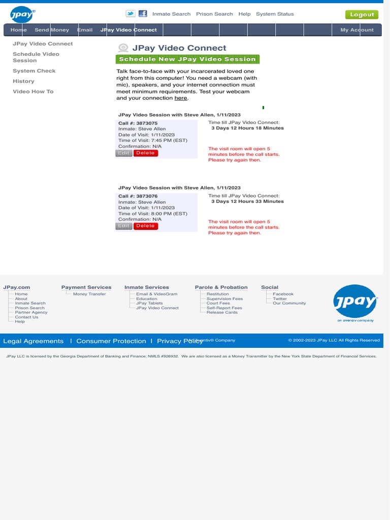 JPay JPay Video Connect Download Free PDF Punishments Service