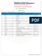 Thiruvalluvar University: University Exam Schedule - November/December 2022