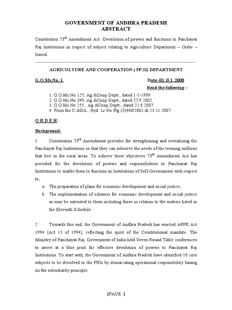 Dev. 10-G.O.s | PDF | Government