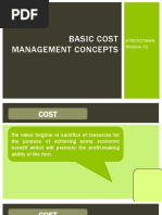 Basic Cost Management Concepts