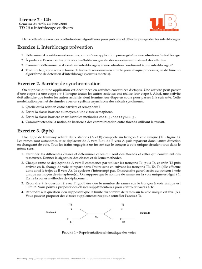 Interblocages et synchronisation en Java | PDF | Thread (informatique ...