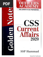 Golden Notes CSS Current Affairs 2020