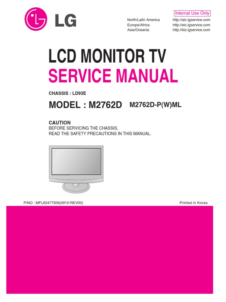 LG+M2762D PW ML+Chassis+LD93E+Monitor+ | PDF | Printed Circuit Board ...