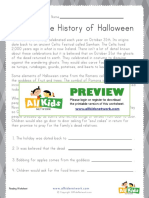 Halloween Reading Worksheet Preview