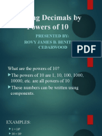 Rovy Decimals by Powers of 10