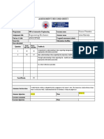 Assessment Record Sheet: KD/HDAME/08/15
