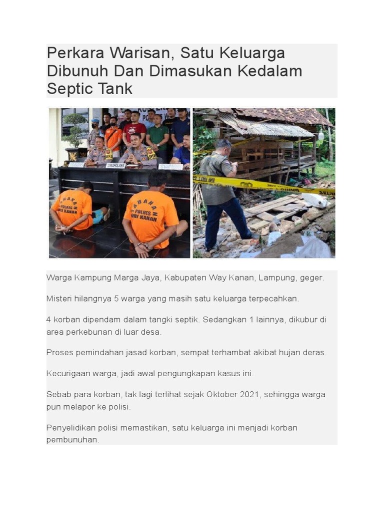 6 Fakta Mengejutkan Pembunuhan Satu Keluarga di Indramayu