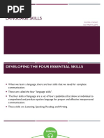 LSRW Skills in Communication | PDF | Speech | Communication