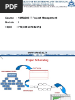 1.5 Project Scheduling