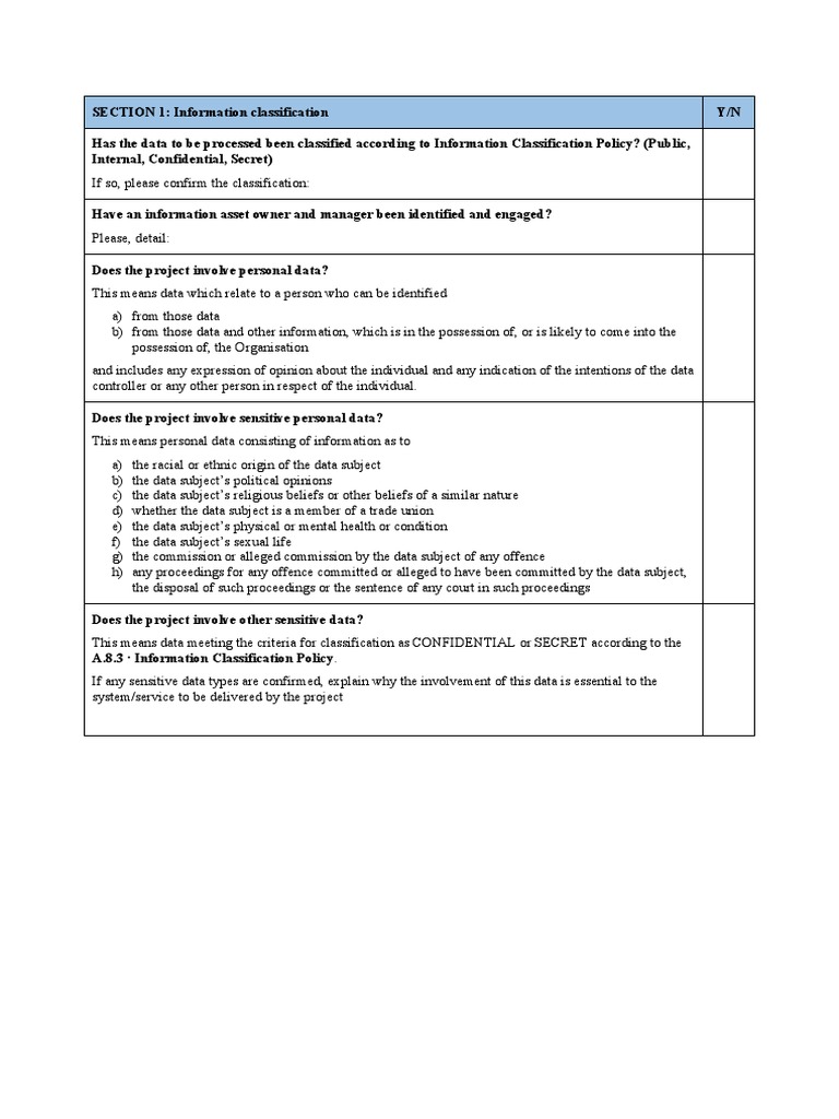 A.14.1.A Appendix Specification of Information System Requirements ...