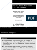 Modeling Tea Prices and Their Volatility in Kenya