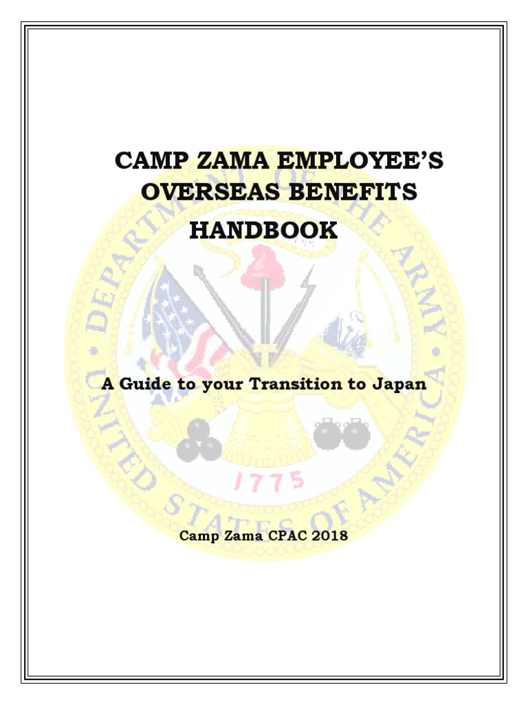 CAMP ZAMA CPAC Overseas Handbook Updated 28 Jun 2019 PDF Employment