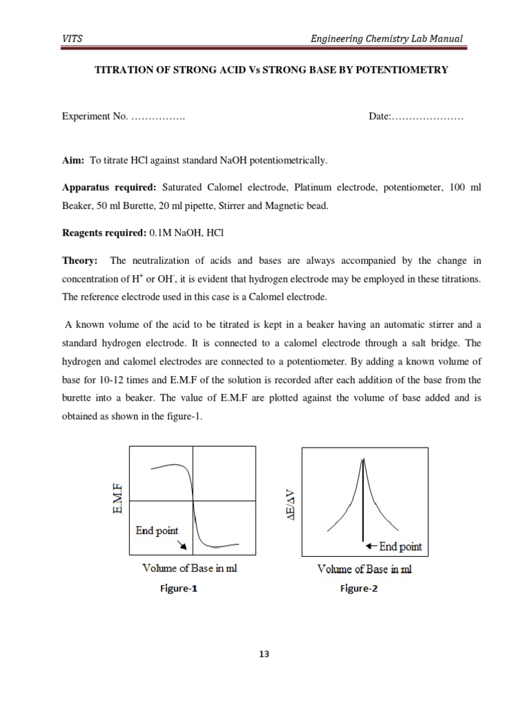 Potentiometry PDF Titration Chemistry