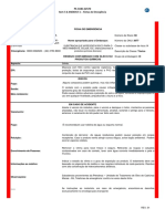 Ficha de emergência para resíduo contaminado com óleo e produtos químicos