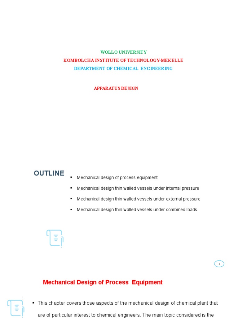 Mechanical Design of Process Equipments PDF Stress (Mechanics
