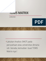 Latihan 5 TOWS Matrix