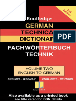 German Technical Dictionary 2 - Volume Two, English-German - Englisch-Deutsch (2003)