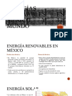 Energías Renovables en México y El Mundo