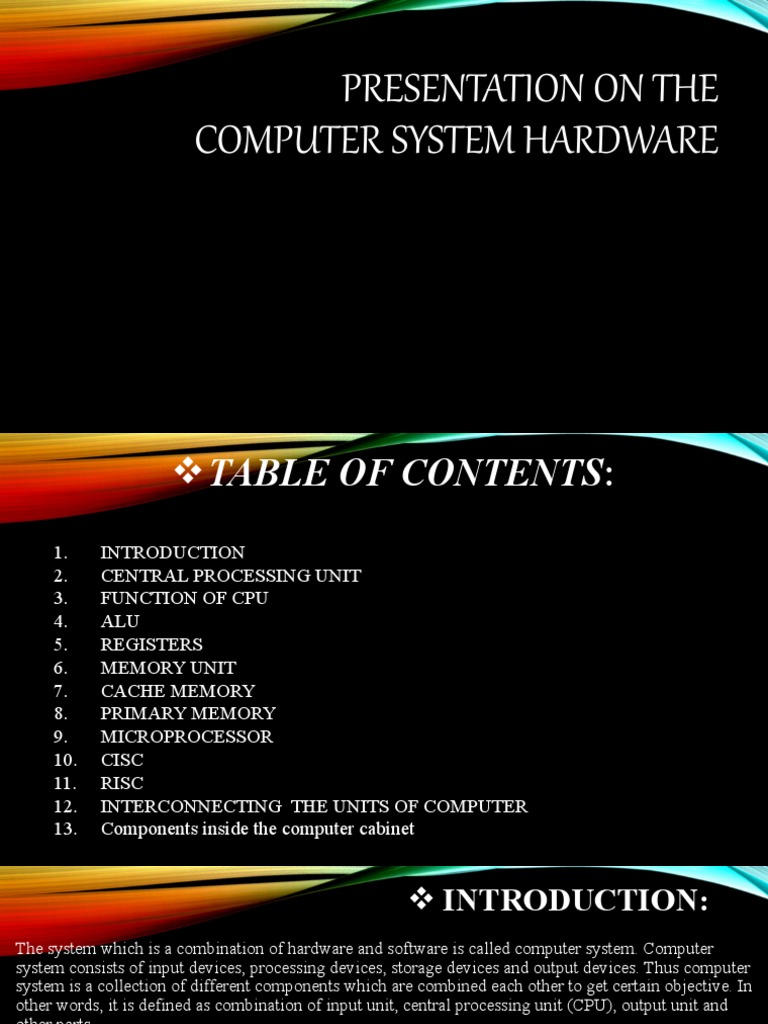 An In-Depth Look at Computer System Hardware Components and Their ...