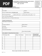 A Level CAIE Registration Form