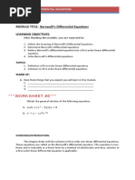 EM213 Lecture 7 Bernoulli S Differential Equations