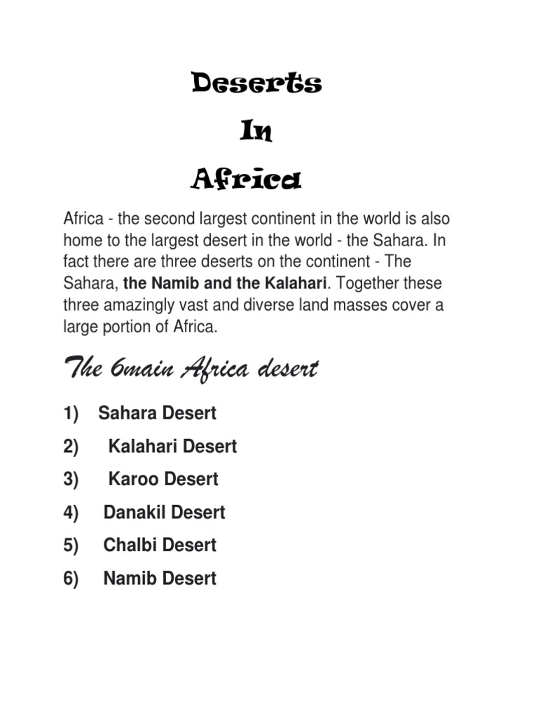 DESERT | PDF
