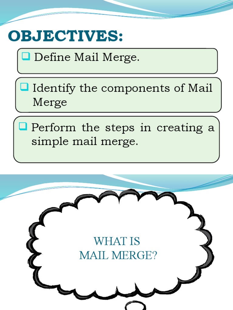 Understanding Mail Merge Components | PDF