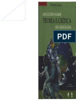 Reflexões Sobre Teoria e Critica Em Geografia HORIESTE GOMES