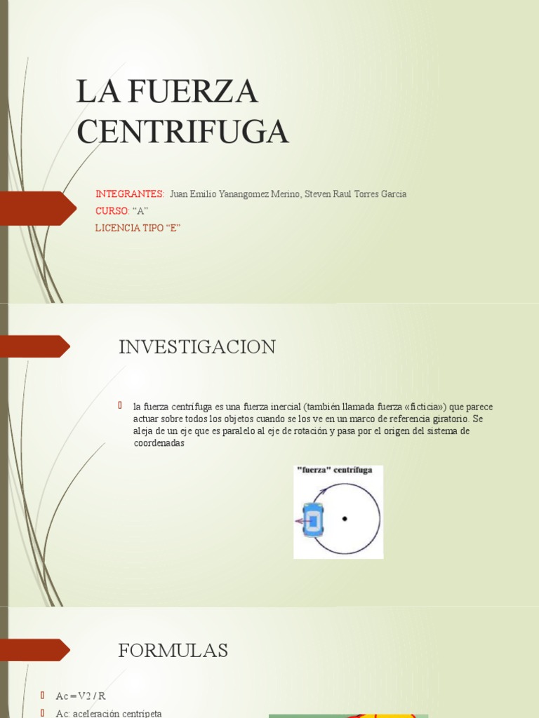 La Fuerza Centrifuga PDF