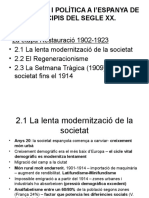 Societat I Pol. A L'espanya de Ppis. Del S.XX