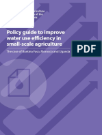 Policy guide to improve water use efficiency in small-scale agriculture