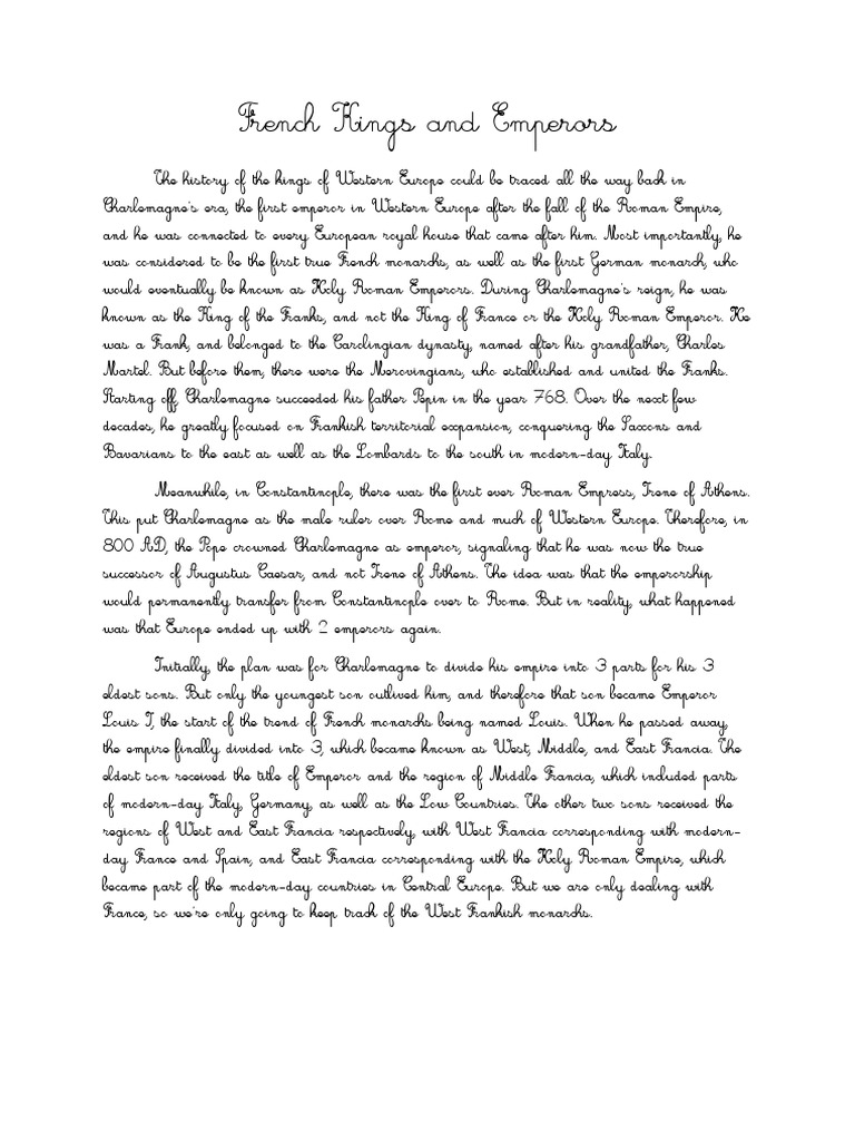 L'Histoire de Les Rois de France PDF Charlemagne House Of Valois