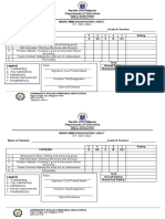 Work Immersion Rating Sheet