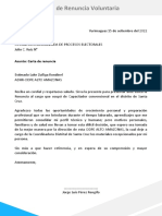 Carta de Renunia Odpe Alto Amazonas