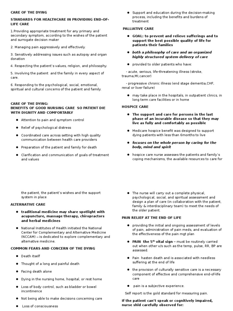 Care of The Dying | Download Free PDF | Palliative Care | Medicine