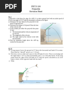 Projectile - Revision Sheet