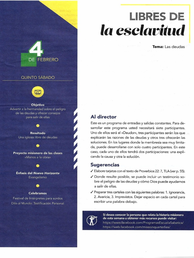 Programa Escuela Sabática PDF